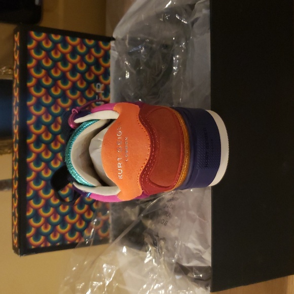 NIB! Kurt Geiger Southbank Tag Logo Leopard Suede Sneakers (8.5) - Picture 5 of 10